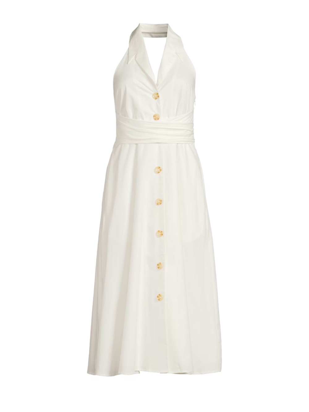 NWT Hutch Alessia White  Cotton Halter Midi Dress S - Picture 4 of 14